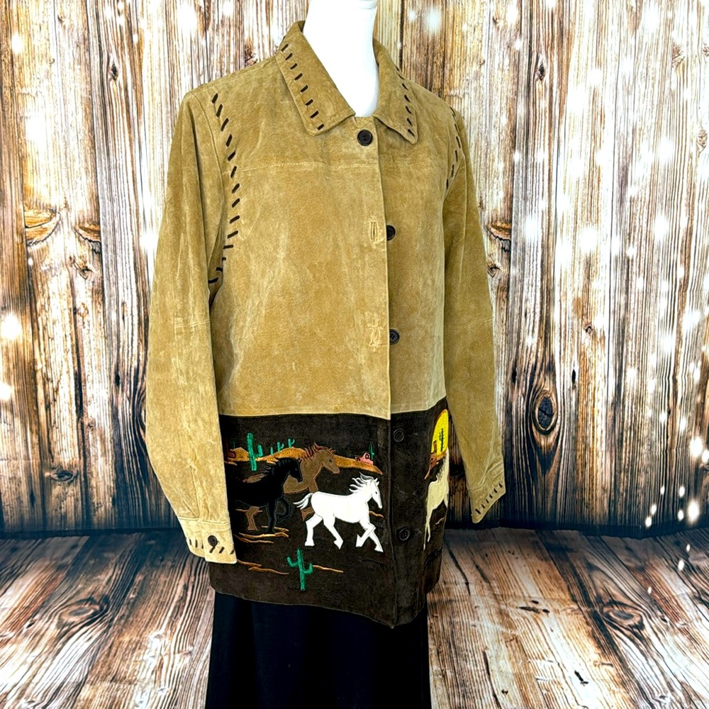 Beautiful Southwestern horses running jacket
